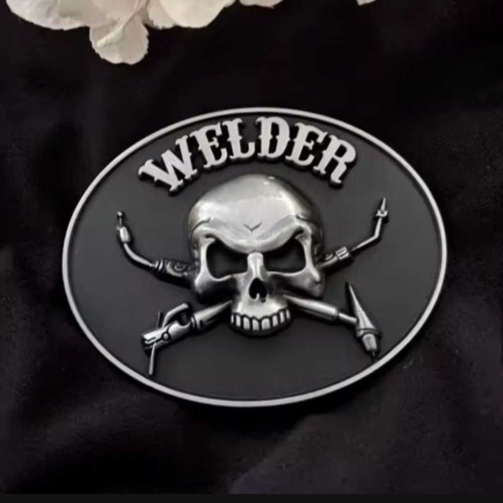 New Welder welding Tool skull belt buckle